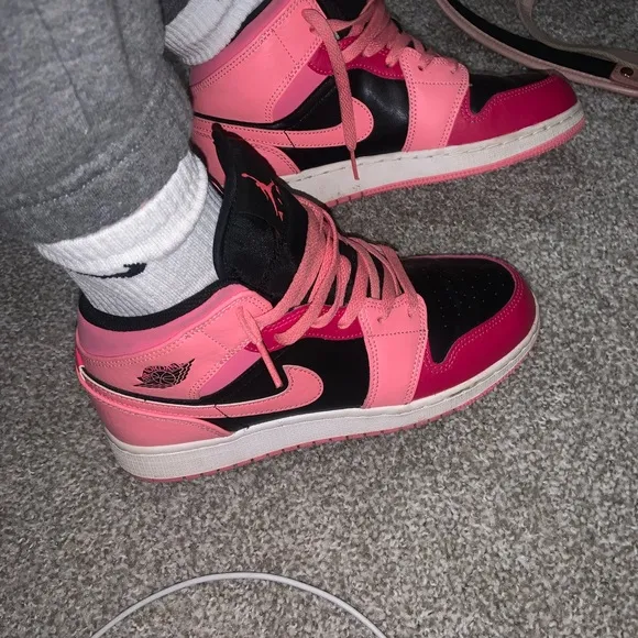Kids Pink and Black Sneakers