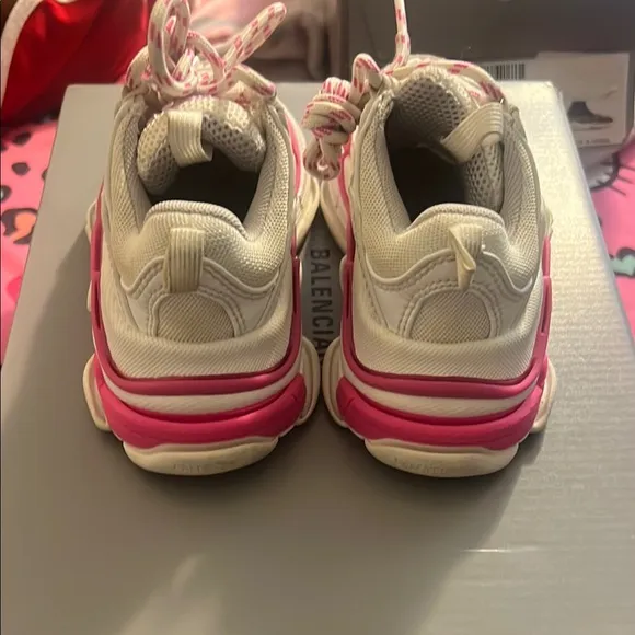 Kids Pink and White Sneakers