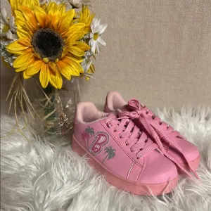 Kids Pink Barbie Sneakers