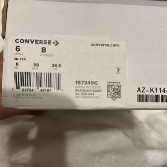 Kids Polka Dot Sneakers - Cream and Black Converse COMME Des Garçons