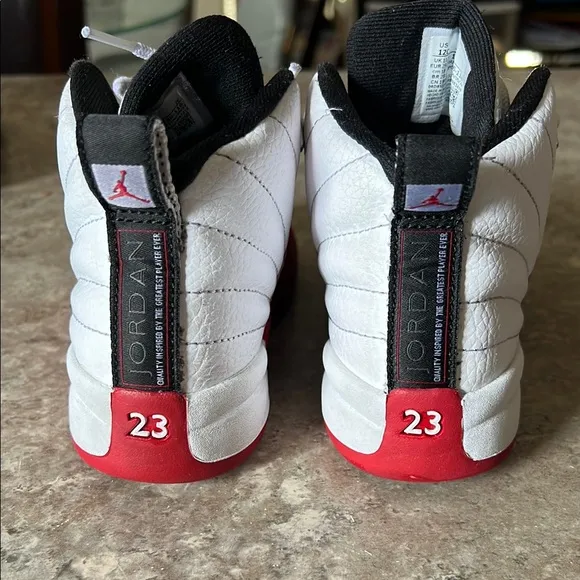 Kids Red and White Jordans