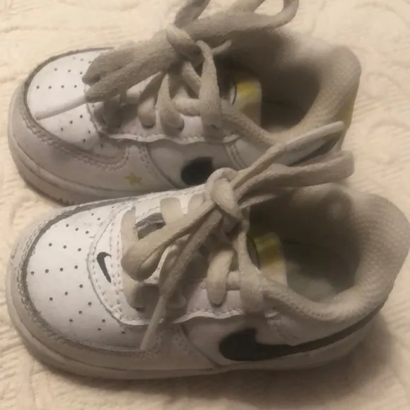 Kids White and Black Nike Sneakers