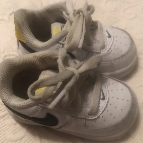 Kids White and Black Nike Sneakers
