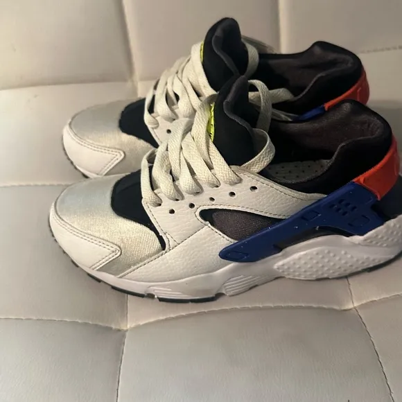 Kids' White and Black Sneakers size 4Y