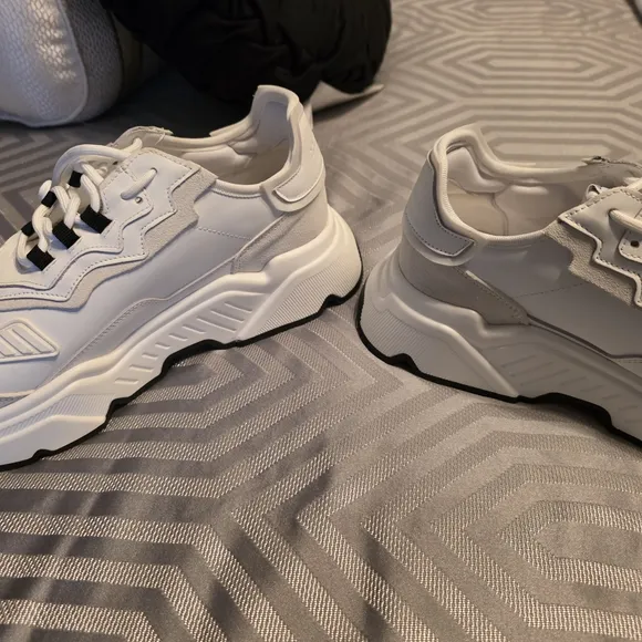 Kids' White and Black Sneakers