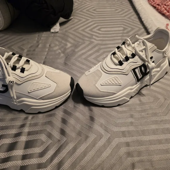Kids' White and Black Sneakers