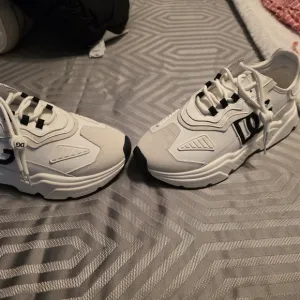 Kids' White and Black Sneakers