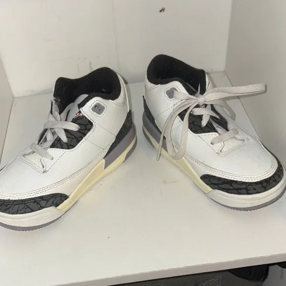 Kids White and Black Sneakers