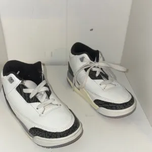 Kids White and Black Sneakers