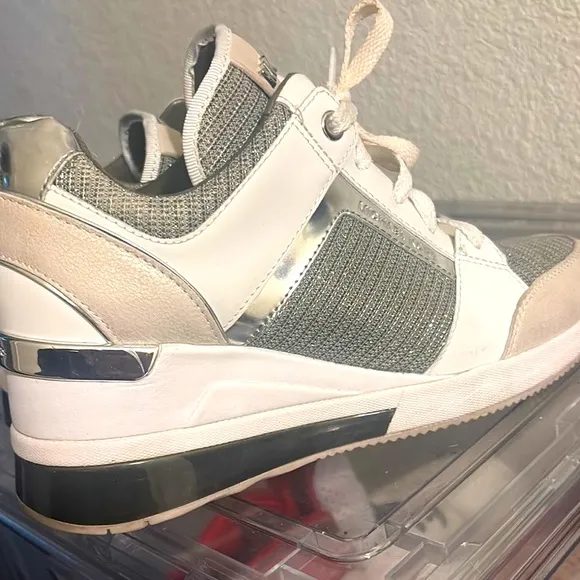 Kids' White and Gray Sneakers