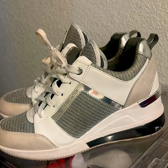 Kids' White and Gray Sneakers