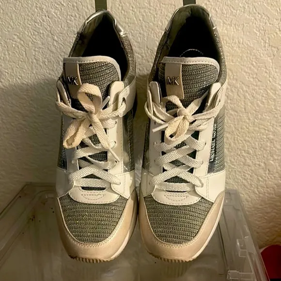Kids' White and Gray Sneakers
