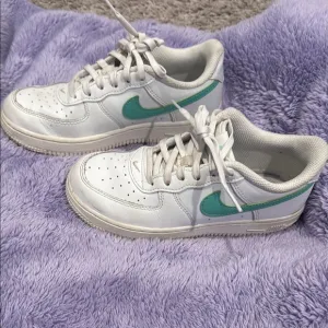 Kids White and Green Sneakers