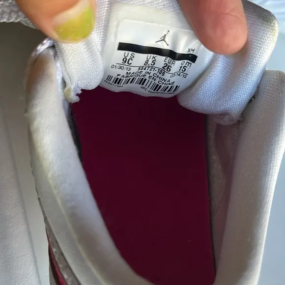 Kids White and Pink Sneakers