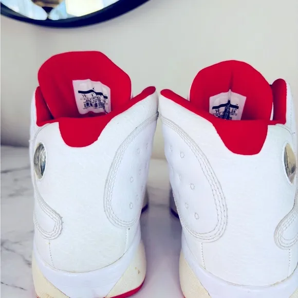 Kids White and Red Sneakers