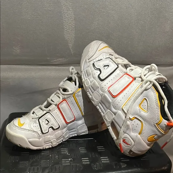 Kids White and Yellow Sneakers