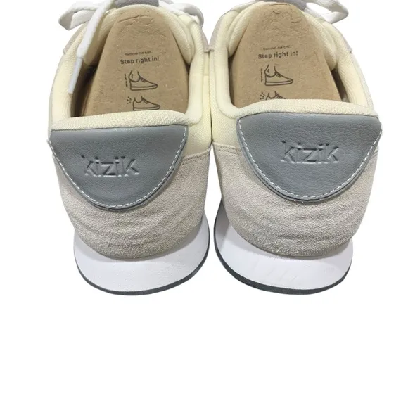 KIZIK MILAN Gray and White Sneakers for Everyday Comfort M 10.5 W12