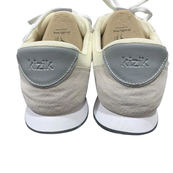 KIZIK MILAN Gray and White Sneakers for Everyday Comfort M 10.5 W12