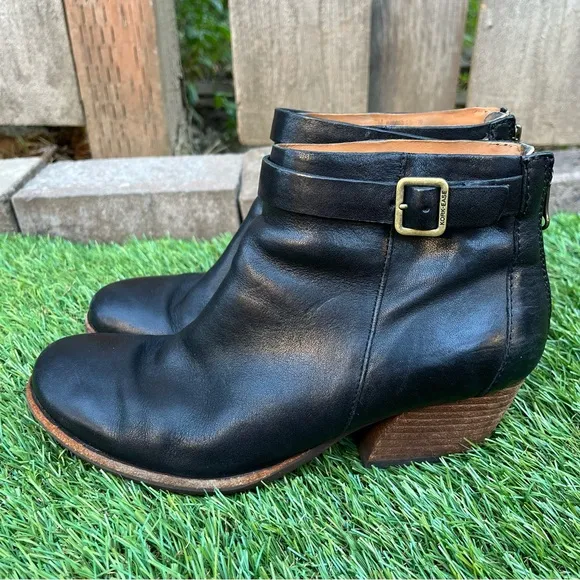 Kork Ease Maddelena Black Leather Boots Women’s Size 7