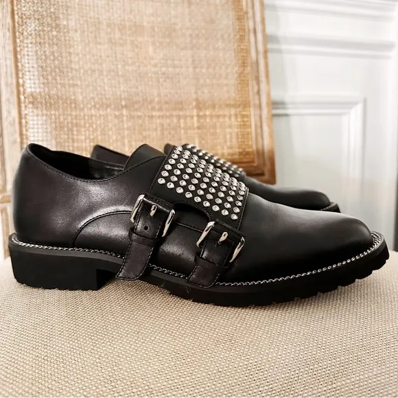 Kurt Geiger Seth Embellished Double Monk-Strap Loafers