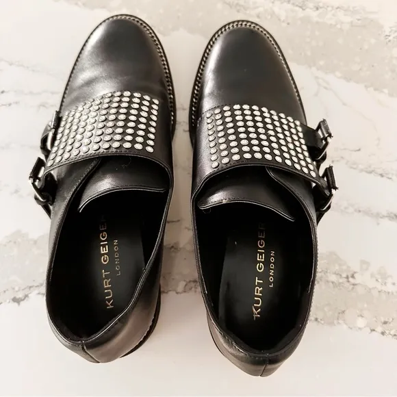 Kurt Geiger Seth Embellished Double Monk-Strap Loafers