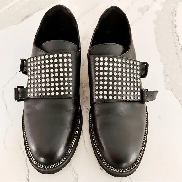 Kurt Geiger Seth Embellished Double Monk-Strap Loafers