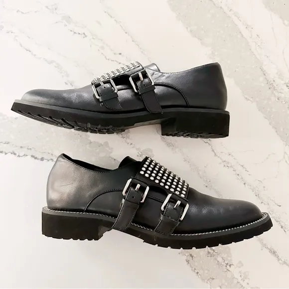 Kurt Geiger Seth Embellished Double Monk-Strap Loafers