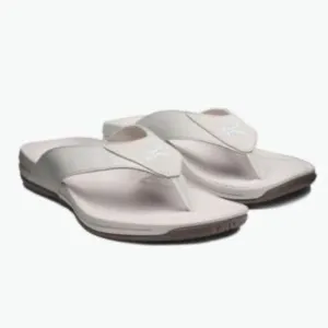 Kuru Kala White/Silver Thong Sandals For Plantar Fasciitis Sz 12