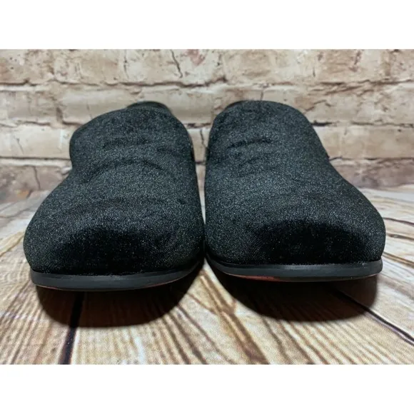 La Milano Mens Alex Velvet Loafer Sz 10.5 Black Slip On Red Bottoms Memory Foam