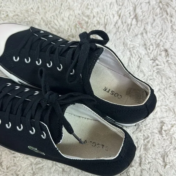 Lacoste Low‎ Top  Black Sneakers Size 9.5 Men’s
