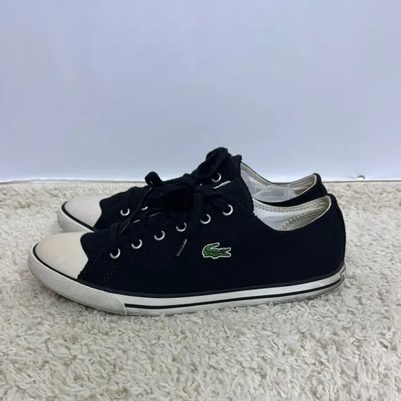 Lacoste Low‎ Top  Black Sneakers Size 9.5 Men’s