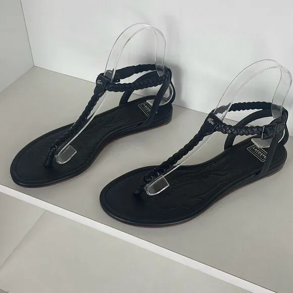 Lacoste Braided Leather Sandals
