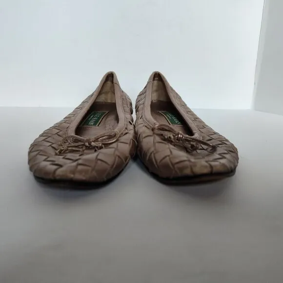 Ladies SZ 6-1/2B Vintage Cole Haan Pewter Flats