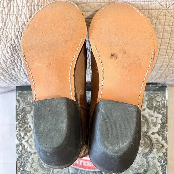 Laredo Kadi 5742 Womens Tan Distressed Western Cowboy Boots size 8.5 Wide