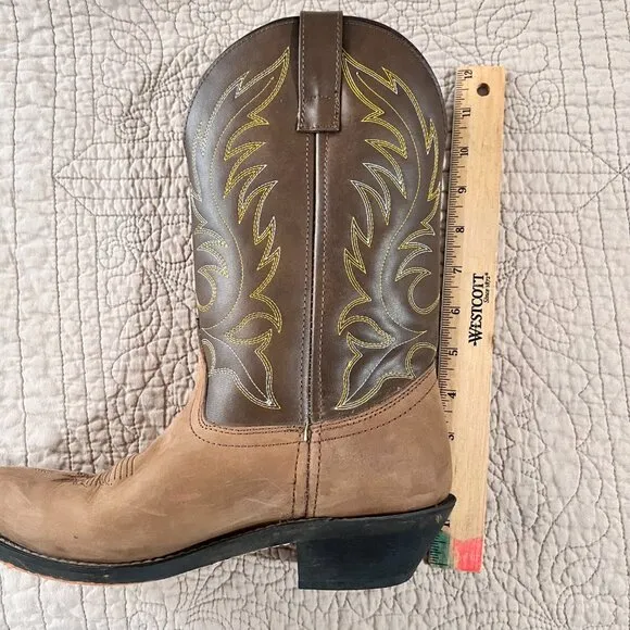 Laredo Kadi 5742 Womens Tan Distressed Western Cowboy Boots size 8.5 Wide