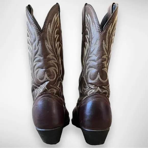 LAREDO Women's Brown Leather Western Boots With Heel Size 7.5 | EUC‎