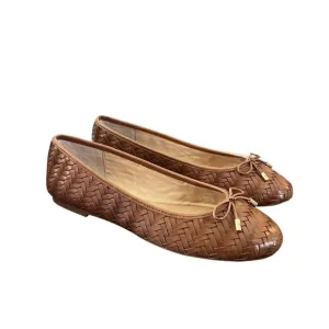 Lauren Ralph Lauren Jayna Woven Leather Slip On Ballet Flats Classic NEW 8.5