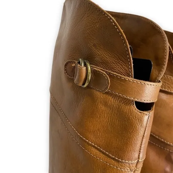 Lavorazione Artigiana - OTK Over the Knee Brown Leather Boots - 6.5