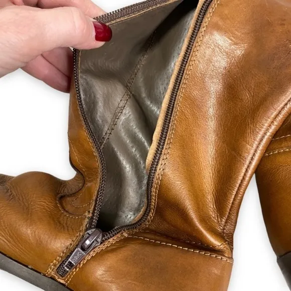 Lavorazione Artigiana - OTK Over the Knee Brown Leather Boots - 6.5