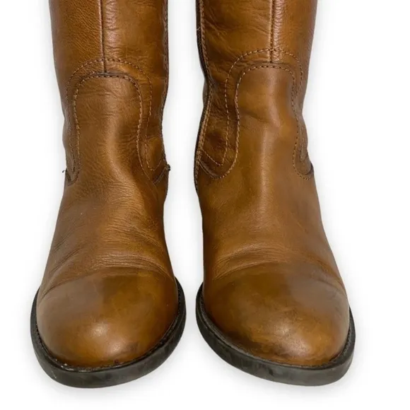 Lavorazione Artigiana - OTK Over the Knee Brown Leather Boots - 6.5