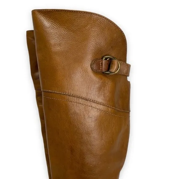 Lavorazione Artigiana - OTK Over the Knee Brown Leather Boots - 6.5