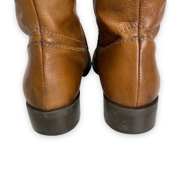 Lavorazione Artigiana - OTK Over the Knee Brown Leather Boots - 6.5