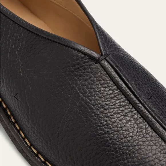Lemaire Black Leather luxury Loafers Sleek Minimalist Design size 40 new