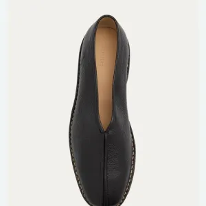 Lemaire Black Leather luxury Loafers Sleek Minimalist Design size 40 new