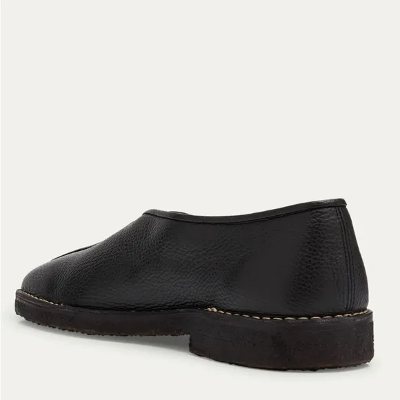 Lemaire Black Leather luxury Loafers Sleek Minimalist Design size 40 new