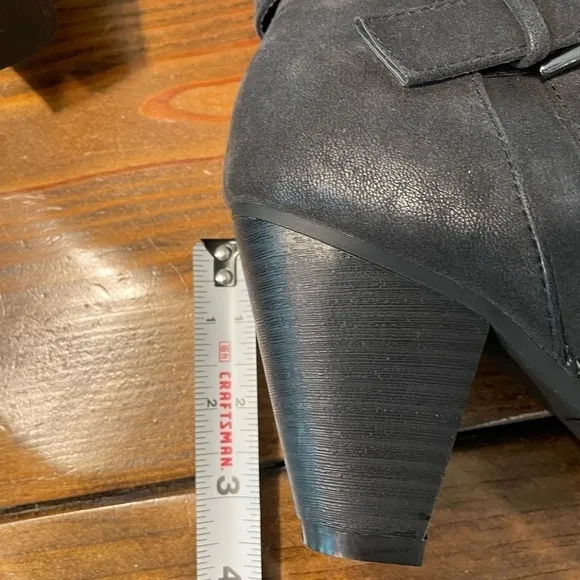 LEVITY | NOTICE Charcoal-Black Mid-Calf Boots. Sz. 8. NWT