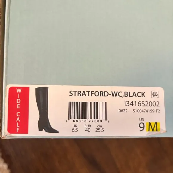 Life Stride Stratford-WC (Wide Calf) Heeled block heeled boots Black 9M