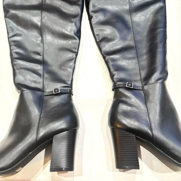 Life Stride Stratford-WC (Wide Calf) Heeled block heeled boots Black 9M
