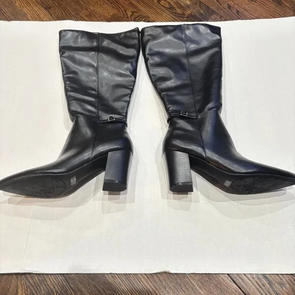 Life Stride Stratford-WC (Wide Calf) Heeled block heeled boots Black 9M