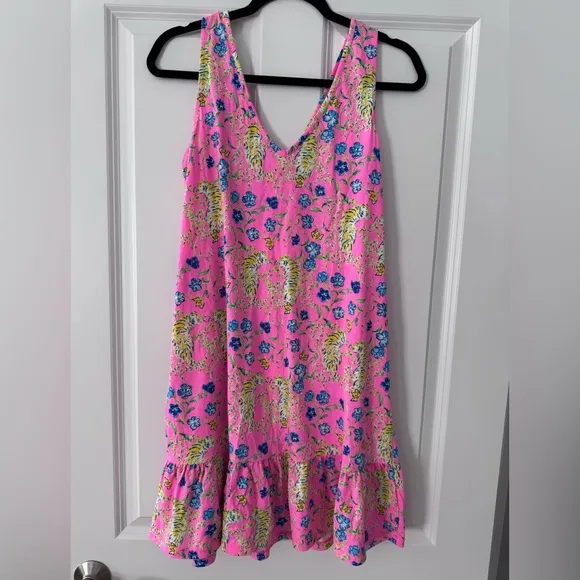 Lilly Pulitzer Camilla Dress SZ S Prosecco Pink Tigress Garden